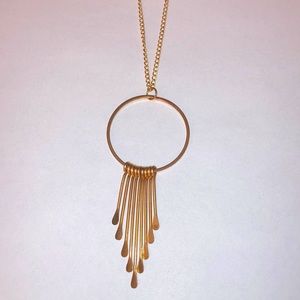 Long Gold Spoons Necklace